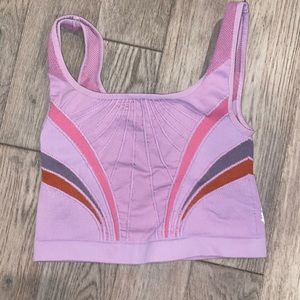 Free people movement the essence crop top purple